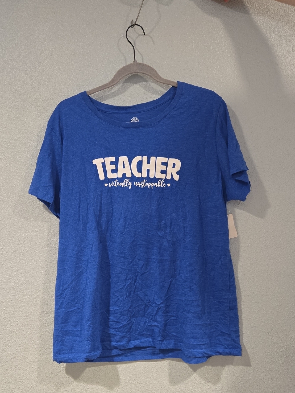 Unstoppable Teacher Short-Sleeve Tee — Blue